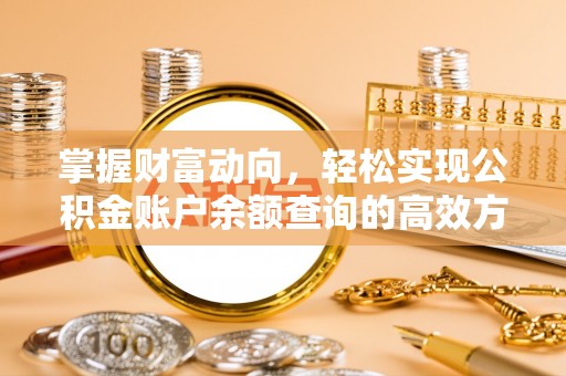 仁布掌握财富动向，轻松实现公积金账户余额查询的高效方式